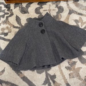 INC knit grey cape style jacket sz L